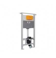 879236mSL01 Комплект: Инсталляция  120 ECO Sanitarblock mechanic+Панель слива Slim бел.OLI