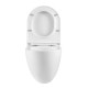 GLAZER WHITE Унитаз подвесной безободковый с сиденьем микролифт, LM, 9614003