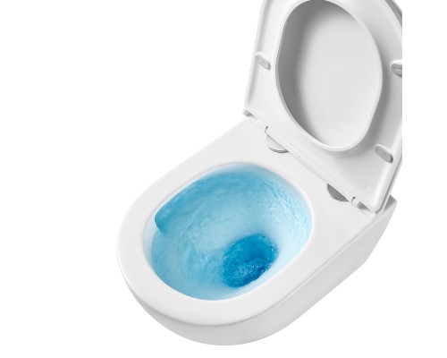 GLAZER WHITE Унитаз подвесной безободковый с сиденьем микролифт, LM, 9614003