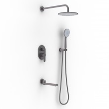 Душевой комплект NARDIS 3R, поворотный излив, оружейная сталь, BERGES