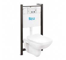 DEBBA Комплект 3 в 1 (инсталляции+подв. унитаз Rimless+сиденье дюропл. Slim). ROCA