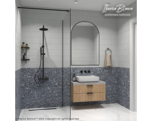 Душевая перегородка IBERICA BLANCA Mod.602 Walk In прозрачное стекло/черный 100х200см (IB602.SB.200.100) Душевая перегородка IBERICA BLANCA Mod.602 Walk In прозрачное стекло/черный 100х200см (IB602.SB.200.100)