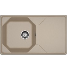 GRANFEST Мойка композит UNIQUE, GF-U-840L, чаш+кр 840*500, песочный