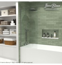 Шторка для ванны IBERICA BLANCA Mod.802 Wide Open поворотная прозрачное стекло/хром 70х150см (IB802.SC.150.70)