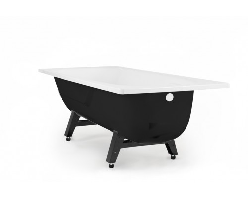 REIMAR Ванна стальная 120x70x40 cм. с опорной подставкой, без ранта, белая орхидея, ВИЗ