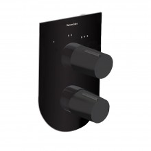 Встраиваемый смеситель для душа TZAR 341503SNM матовый черный на 3 выхода