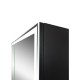 Зеркало-шкаф Mirror Box black Led 1000х800