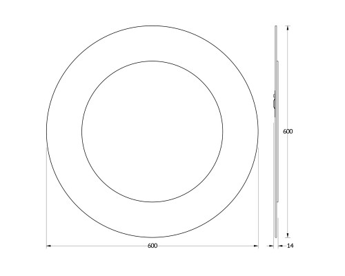 Зеркало настенное на стеклянном основании (бронза) Double EVOFORM 60x60 см, BY 0304