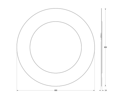 Зеркало настенное на стеклянном основании (бронза) Double EVOFORM 80x80 см, BY 0305