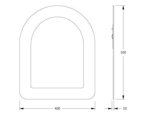 Зеркало настенное c матированными частями Fashion EVOFORM 40х50 см, BY 0401