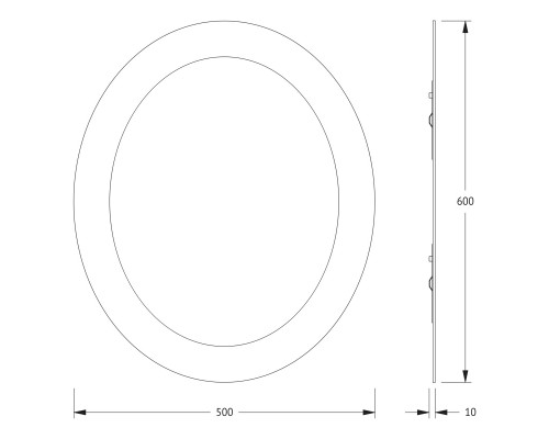 Зеркало настенное c матированными частями Fashion EVOFORM 50х60 см, BY 0405