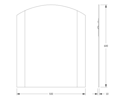 Зеркало настенное c матированными частями Fashion EVOFORM 50х60 см, BY 0411