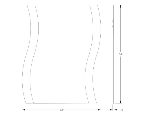 Зеркало настенное c матированными частями Fashion EVOFORM 60х75 см, BY 0415