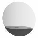 Зеркало настенное с полочкой (цвет: черный) Shadow EVOFORM D60 см, BY 0561
