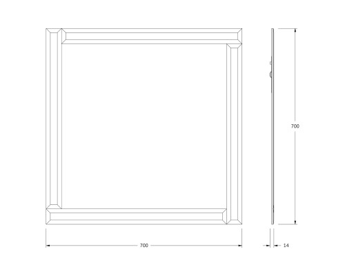 Зеркало настенное c зеркальным обрамлением Style EVOFORM 70х70 см, BY 0809