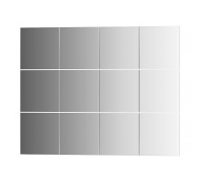 Зеркальная плитка - комплект 12 шт квадрат 10х10 см; серебро Reflective EVOFORM BY 1402