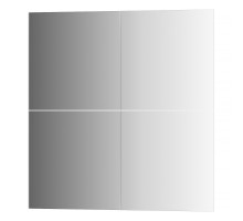 Зеркальная плитка - комплект 4 шт квадрат 25х25 см; серебро Reflective EVOFORM BY 1408