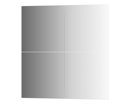 Зеркальная плитка - комплект 4 шт квадрат 30х30 см; серебро Reflective EVOFORM BY 1410