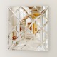 Зеркальная плитка - комплект 2 шт четверть круга 15х15 см; серебро Reflective EVOFORM BY 1414