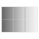 Зеркальная плитка с фацетом 5 мм - комплект 6 шт квадрат 15х15 см; серебро Refractive EVOFORM BY 1424