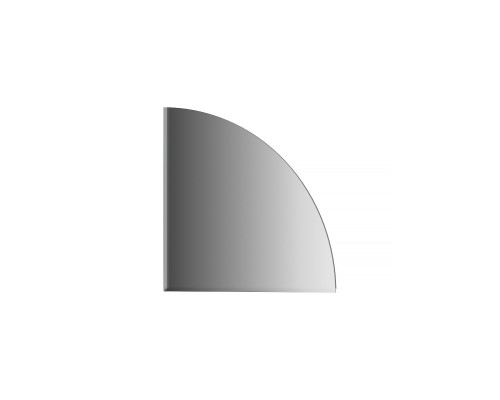 Зеркальная плитка с фацетом 5 мм четверть круга 20х20 см; серебро Refractive EVOFORM BY 1435