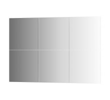 Зеркальная плитка с фацетом 10 мм - комплект 6 шт квадрат 30х30 см; серебро Refractive EVOFORM BY 1507