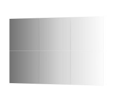 Зеркальная плитка с фацетом 10 мм - комплект 6 шт квадрат 40х40 см; серебро Refractive EVOFORM BY 1509