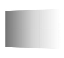 Зеркальная плитка с фацетом 10 мм - комплект 6 шт квадрат 50х50 см; серебро Refractive EVOFORM BY 1511