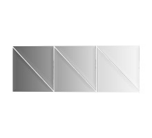 Зеркальная плитка с фацетом 10 мм - комплект 6 шт треугольник 15х15 см; серебро Refractive EVOFORM BY 1513