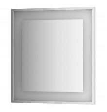 Зеркало настенное в багетной раме хром со встроенным LED-светильником Ledside EVOFORM 70x75 см, BY 2202