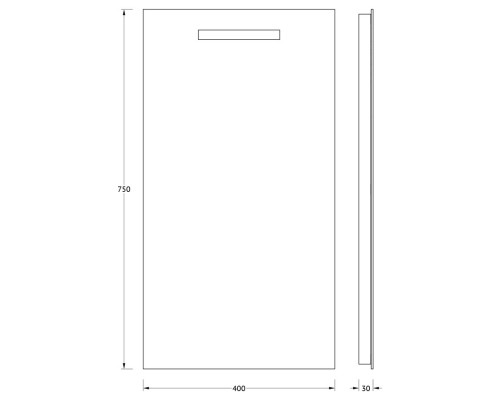 Зеркало настенное со встроенным LED-светильником, ИК-выключатель, Ledline EVOFORM 40x75 см, BY 2300