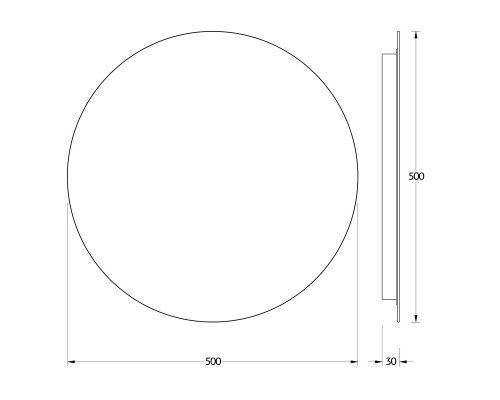 Зеркало настенное с LED-подсветкой Ledshine EVOFORM 50х50 см, BY 2542