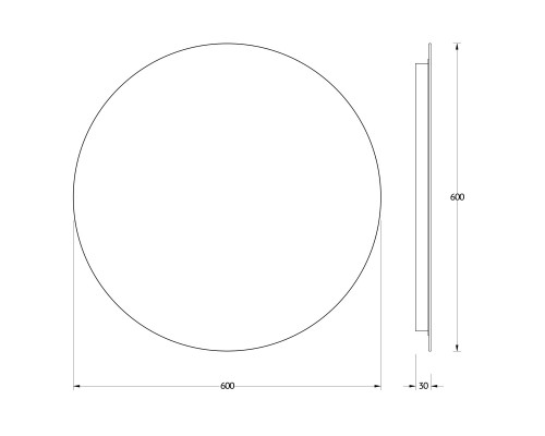 Зеркало настенное с LED-подсветкой Ledshine EVOFORM  60х60 см, BY 2543