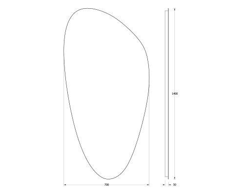 Зеркало настенное с LED-подсветкой Ledshine EVOFORM 70х140 см, BY 2594