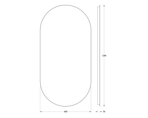 Зеркало настенное с LED-подсветкой Ledshine EVOFORM 60х120 см, BY 2598