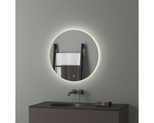 Зеркало настенное с LED-подсветкой, сенсорный выключатель, Ledshine EVOFORM 60х60 см, BY 2643