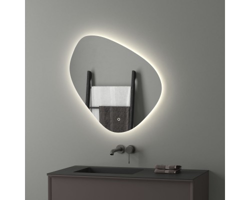 Зеркало настенное с LED-подсветкой, сенсорный выключатель, Ledshine EVOFORM 70х70 см, BY 2664