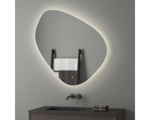 Зеркало настенное с LED-подсветкой, сенсорный выключатель, Ledshine EVOFORM 90х90 см, BY 2666