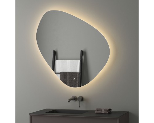Зеркало настенное с LED-подсветкой, сенсорный выключатель, Ledshine EVOFORM 90х90 см, BY 2676