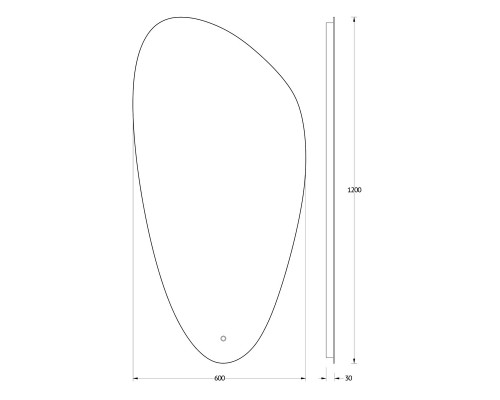 Зеркало настенное с LED-подсветкой, сенсорный выключатель, Ledshine EVOFORM 60х120 см, BY 2693