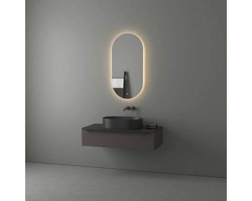 Зеркало настенное с LED-подсветкой, сенсорный выключатель, Ledshine EVOFORM 50х100 см, BY 2697