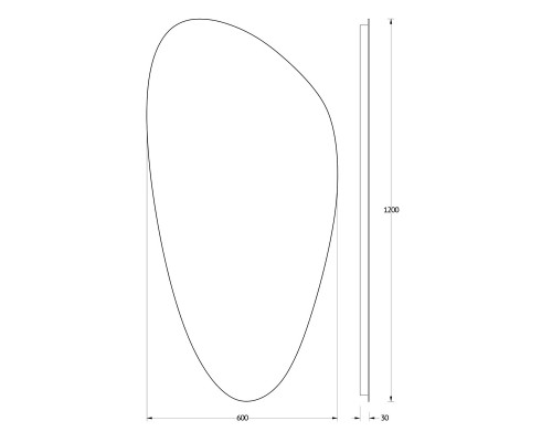 Зеркало настенное с LED-подсветкой Ledshine EVOFORM 60х120 см, BY 2593