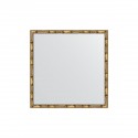 Зеркало настенное EVOFORM в багетной раме золотой бамбук, 57х57 см, BY 0609