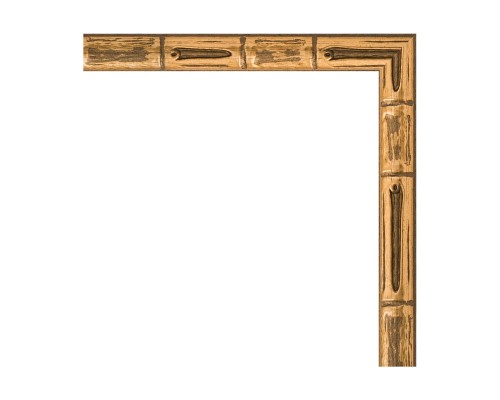 Зеркало настенное EVOFORM в багетной раме золотой бамбук, 67х127 см, BY 0746