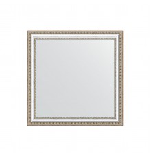 Зеркало настенное EVOFORM в багетной раме золотые бусы на серебре, 65х65 см, BY 0782