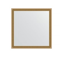 Зеркало настенное EVOFORM в багетной раме бусы золотые, 72х72 см, BY 1022