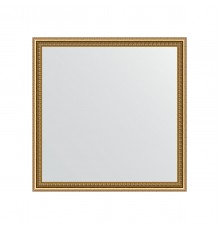 Зеркало настенное EVOFORM в багетной раме бусы золотые, 72х72 см, BY 1022