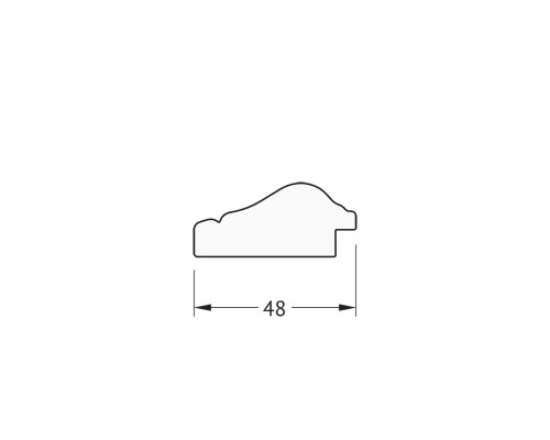 Зеркало настенное EVOFORM в багетной раме алебастр, 52х142 см, BY 1066