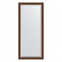 Зеркало настенное с фацетом EVOFORM в багетной раме орех, 72х162 см, BY 1207