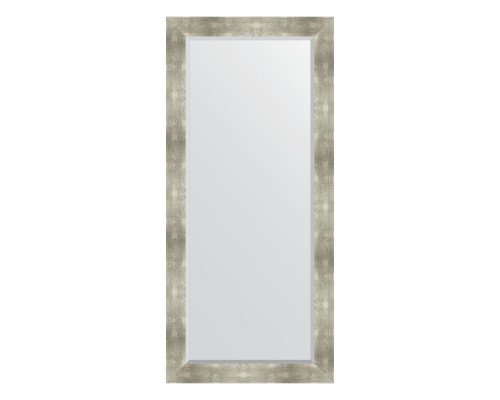 Зеркало настенное с фацетом EVOFORM в багетной раме алюминий, 76х166 см, BY 1210